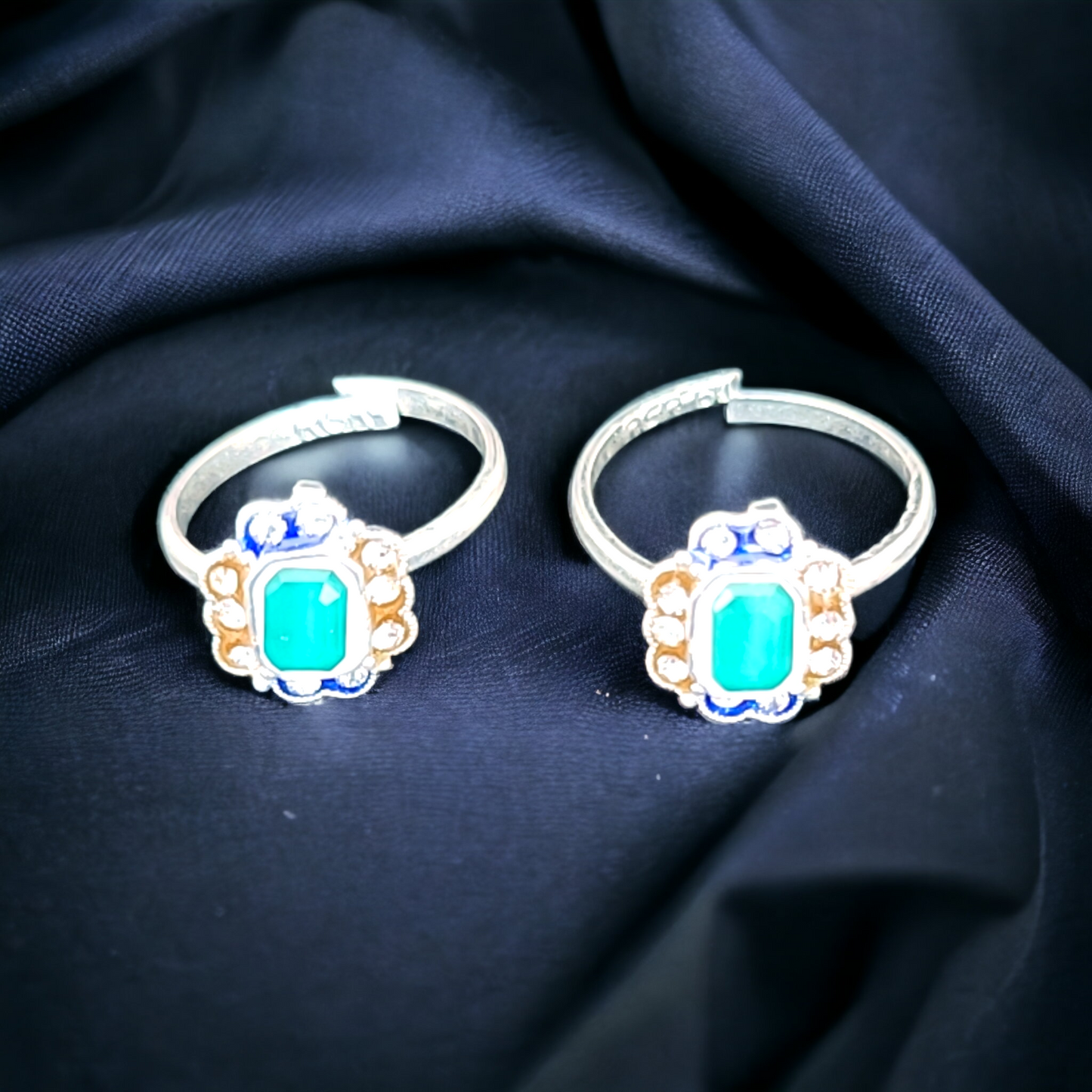 Center Stone Inspired micro AD crafted Toe Ring