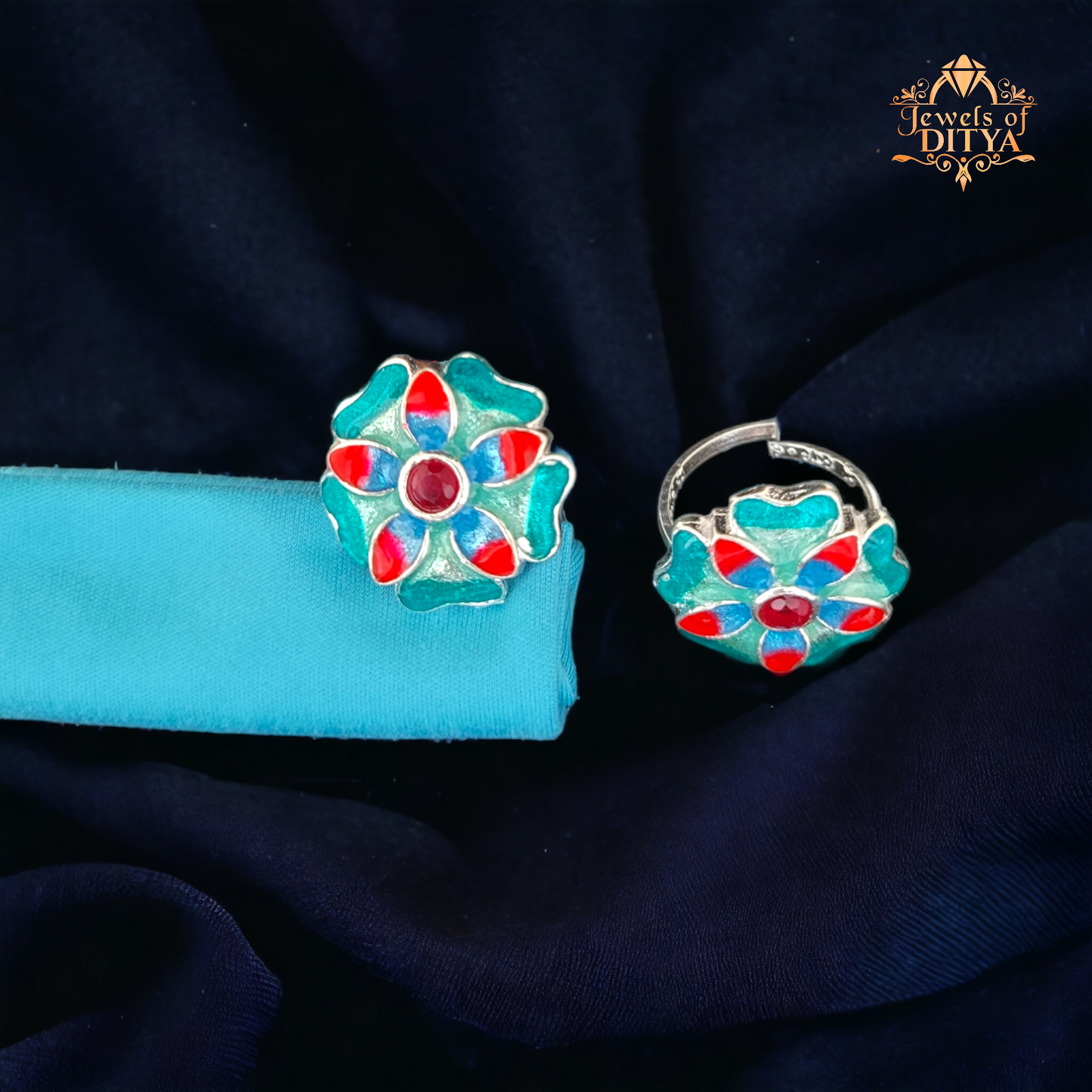 Beautiful colored Antique Toe Ring