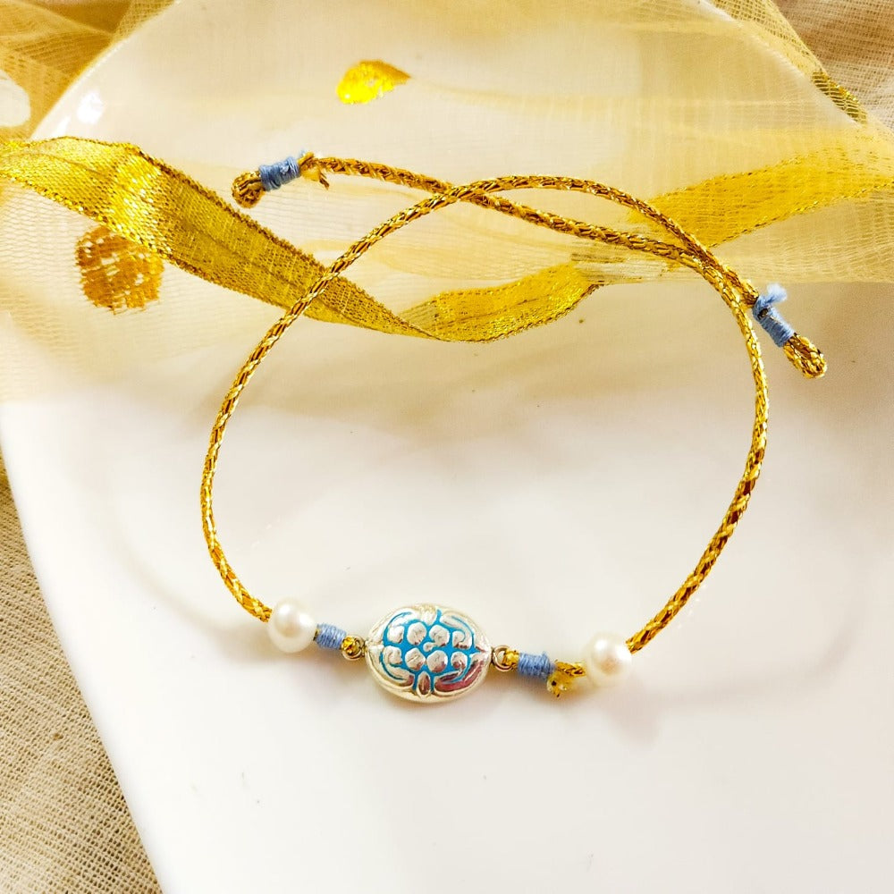 Om Silver thread Rakhi