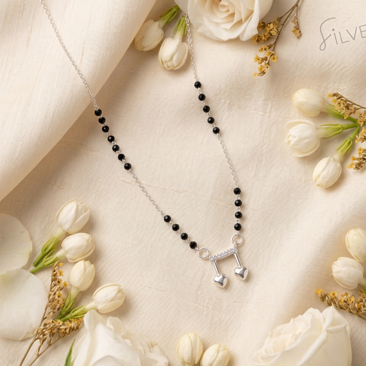 925 Silver Musical Heart Mangalsutra | Jewels of Ditya