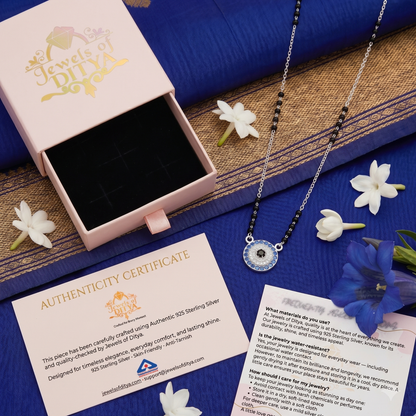 925 Silver Evil Eye Mangalsutra | Jewels of Ditya