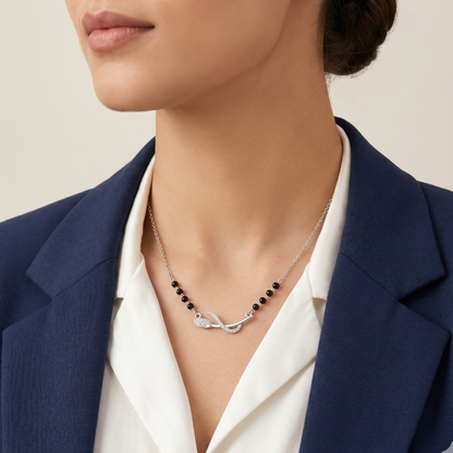 925 Silver Delicate Vine Mangalsutra | Jewels of Ditya