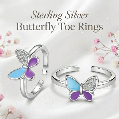 Sky & Violet Enamel Toe-Ring