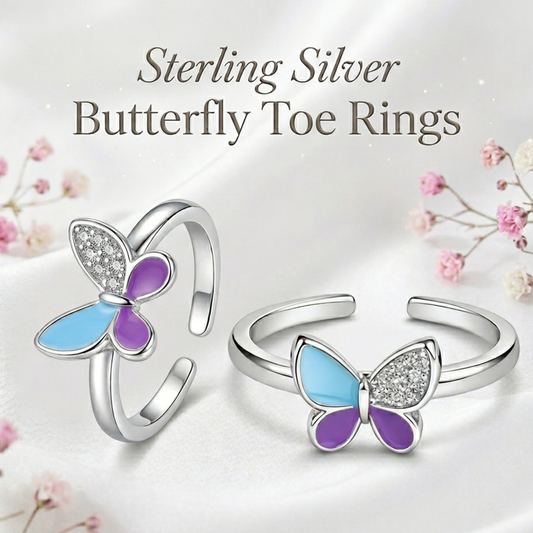 Sky & Violet Enamel Toe-Ring