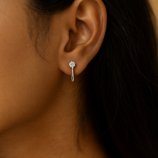 925 Sterling Silver Single Zircon Stud – Simple & Elegant