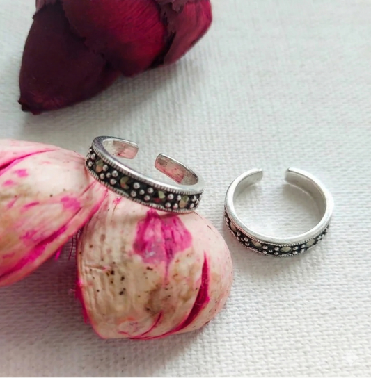 Ditya Signature Marcasite Pair (Toe Rings)