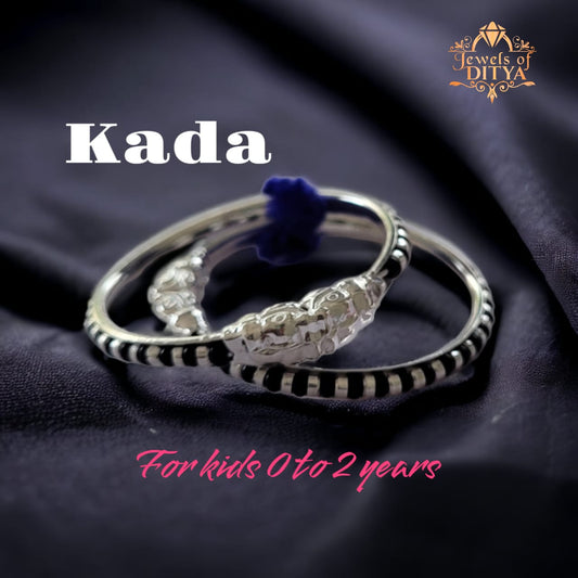 Black and Silver beaded kada for kids