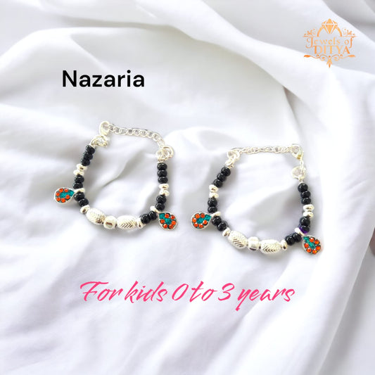 Silver beaded Nazaria for kids