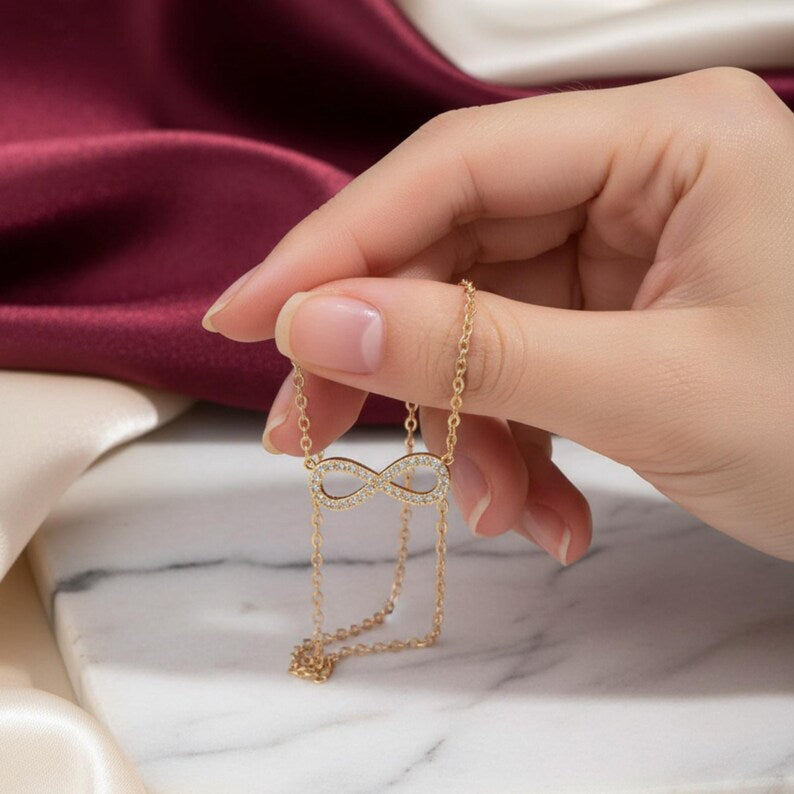 Eternal Infinity Pendant - 22K Gold Plated 925 Sterling Silver