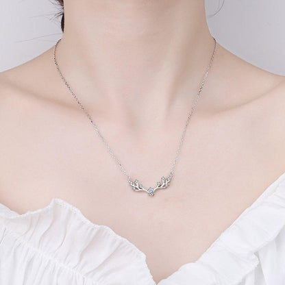 Moissanite "Graceful Deer" Pendant - 925 Sterling Silver Fine Jewelry